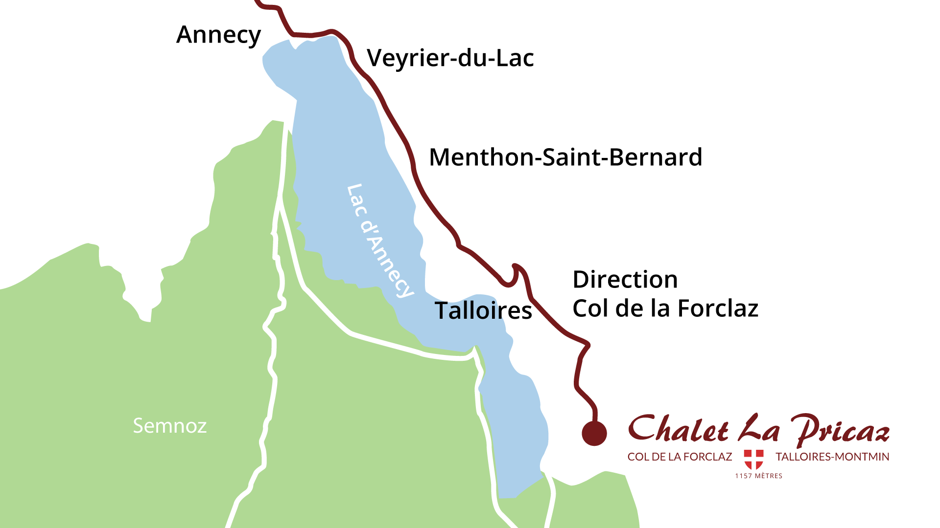 plan Venir au Chalet La Pricaz