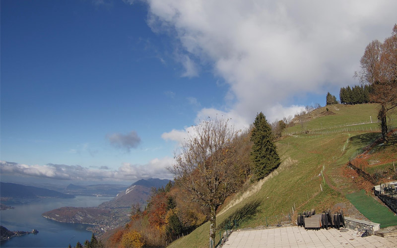 Webcam Lac d'Annecy 180° depuis le col de la Forclaz